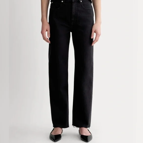 Everlane Women's The Way-High Jean Size 28 Long High-Rise Straight Leg Black - Picture 3 of 15